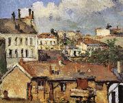 Paul Cezanne rooftop oil painting artist